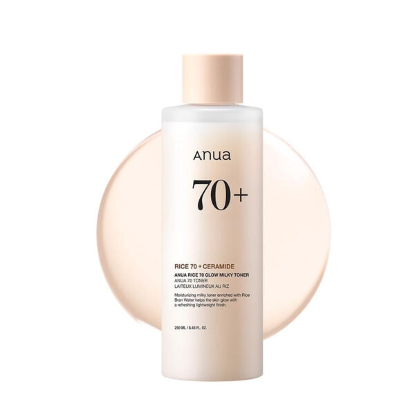 Anua rice 70+ glowy milky toner